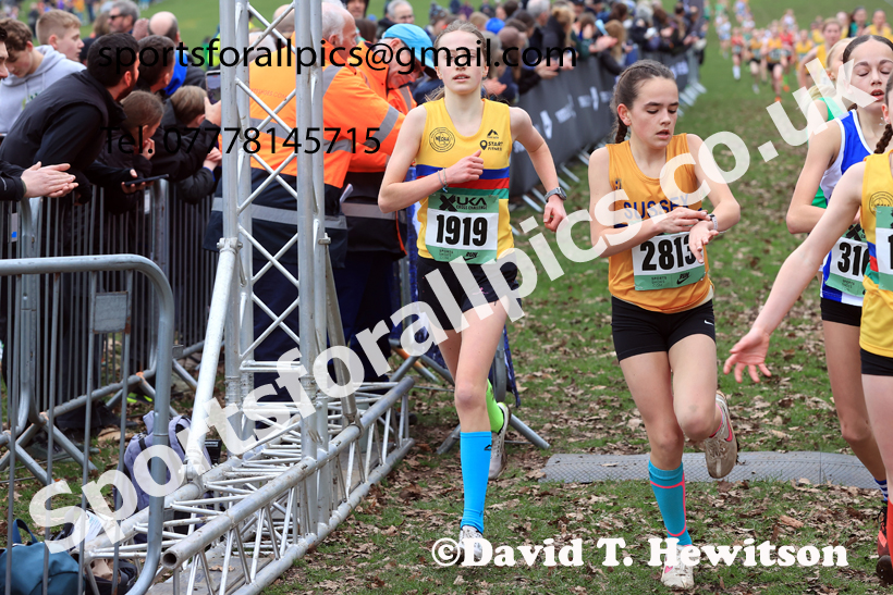 Girls Under-13s 2026 UK CAU Inter Counties Cross Country, Wollaton Park, Nottingham. Photo: David T. Hewitson/Sports for All Pics